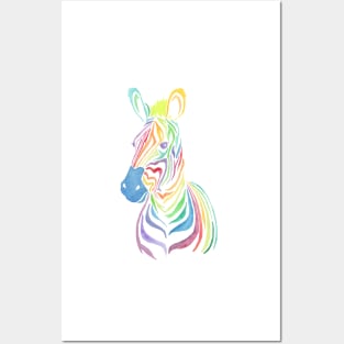 Rainbow Zebra Posters and Art